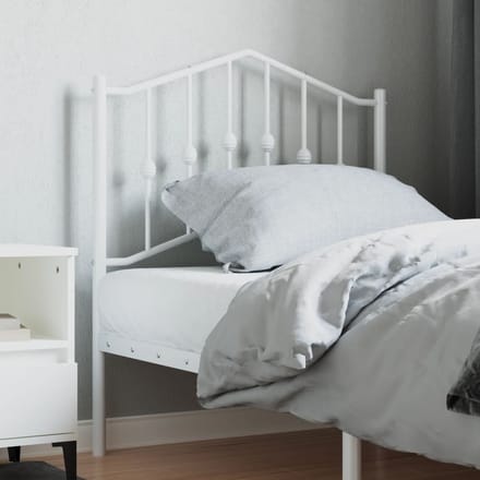 vidaXL - Vervangend - hoofdbord - 80 - cm - metaal - wit