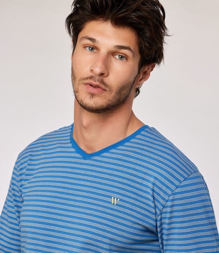 Woody pyjama heren - blauw - 252-10-MVS-Z/924 - maat L