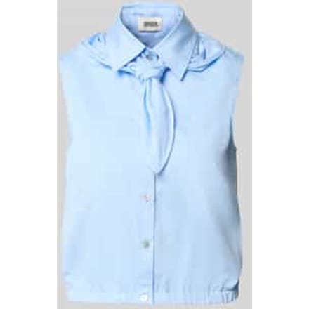 regular fit top met logostitching model 'Tiriel'