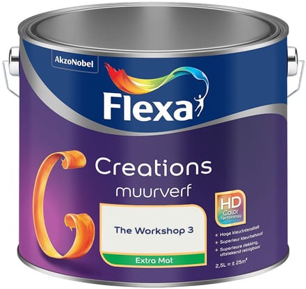 Flexa - Creations Muurverf Extra Mat - The Workshop 3 - Mengverf - 2,5 L