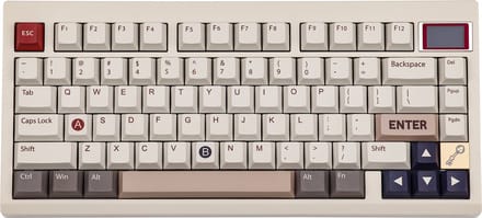 EPOMAKER TH80 Pro V2 - Wit - Mechanisch Draadloos Toetsenbord - 75% - QWERTY - Mechanical Keyboard met Mini Scherm - Wisteria Linear