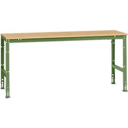 Manuflex basistafel UNIVERSAL Standaard, tafelblad multiplex, 2000 x 800, resedagroen