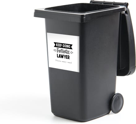Container sticker Quote - Advocaten - Studenten - 40x40 cm - Kliko sticker