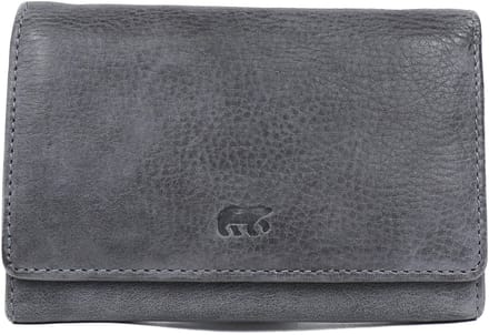 Bear Design Flappie Leren Overslagportemonnee - Jeans