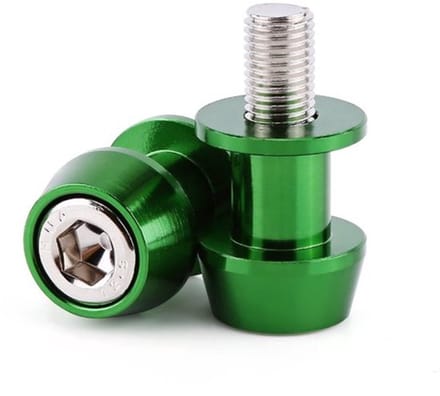 Engine Slider, Valbeveiliging, 8 / 10 mm, CNC Aluminium Legering, Swingarm, Bobbins, groen