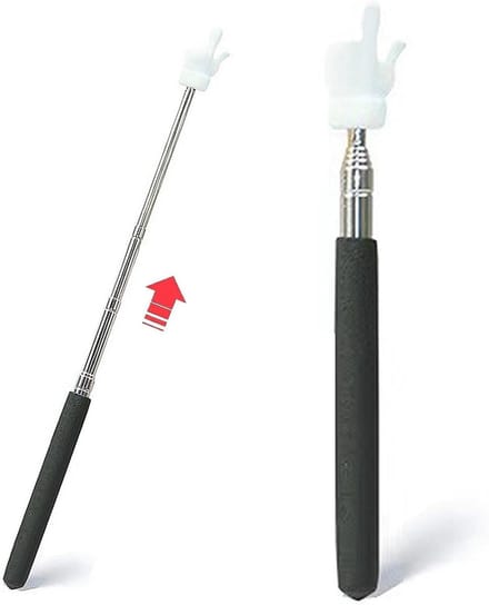 Pointer Stok - Instructiestok Aanwijzer - Lesgeven Presenteren - Verstelbare Lengte - 20 cm - Willekeurig