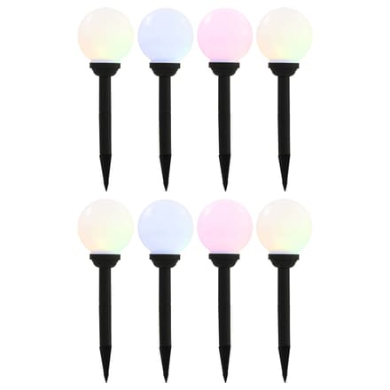 vidaXL Solarlampen 8 st LED rond 15 cm RGB