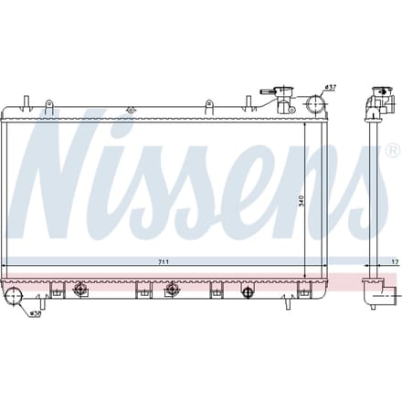 Radiator, motorkoeling NISSENS 64186