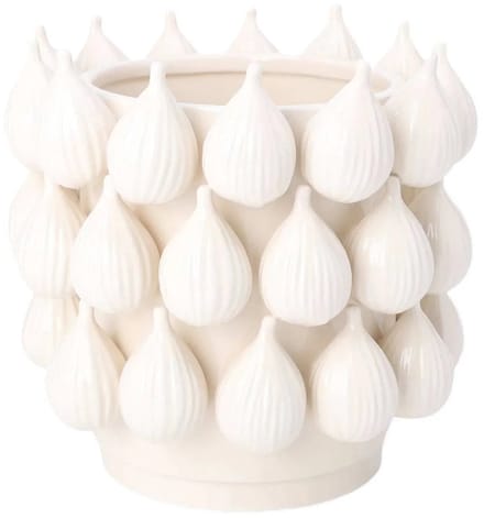 House of Nature Vaas Sabanilla vijg wit 22cm
