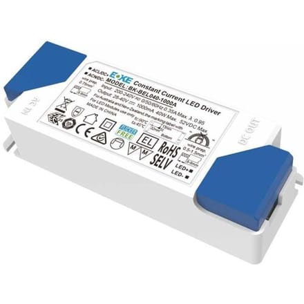 HOFTRONIC LED Paneel transformator - 40 Watt - Boke driver - DC connector - LED trafo - IP20 voor binnen - 2 jaar garantie