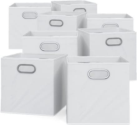 Vicco Opbergbox – 30 x 30 cm Set van 8 Wit
