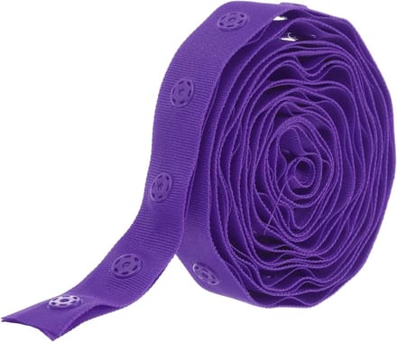 2 Yard Plastic Button Snap Tape voor Kleding en DIY Projecten - Paars 18mm, Polyester Snaps en Trim Sluiting