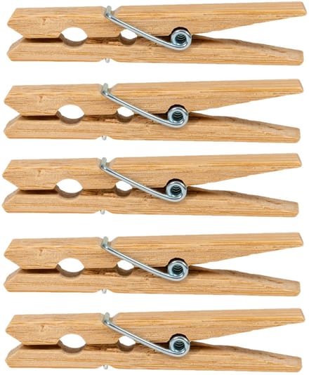 Wasknijpers - 48x - hout - knijpers - wasspelden - wasgoed ophangen