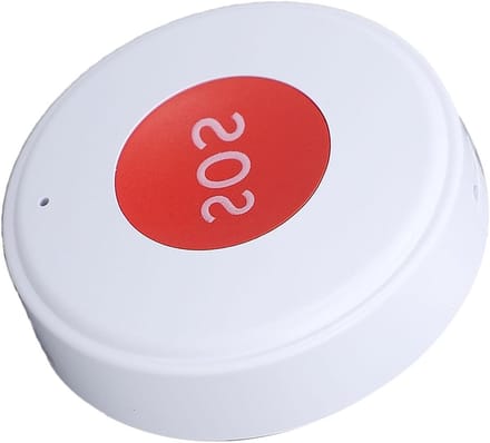 Noodoproep Systeem - Verzorger Alarm - Hulp Inroepen - Draagbaar Ontwerp - 7 x 7 x 3 cm - Wit