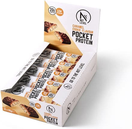 NXT Level® High Proteïne Repen - Protein bar - Caramel Cookie - Low Calorie & Low Sugar - 15 eiwitrepen