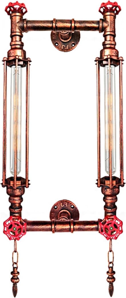 OHNO - Woonaccessoires - Luna Wandlamp - Koper, Rood - Tijdloos - Modern - Industrieël