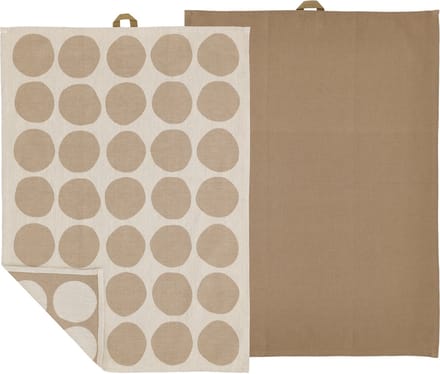 Södahl Bubbles Theedoek 50 x 70 cm 2 stuks Warm Taupe