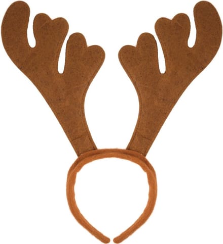 3x Rendier diadeem bruin