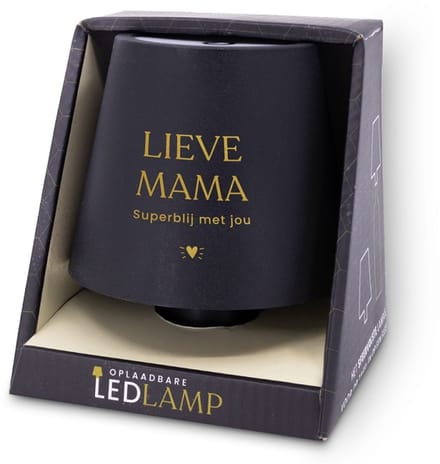 Oplaadbare Led Tafellamp - fleslamp - met tekst - Mama