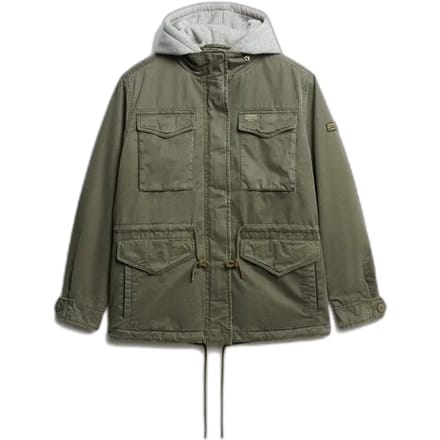 Damesjack met capuchon Superdry Borg Military