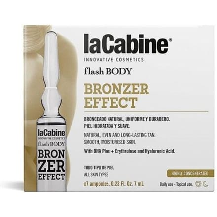 Ampoules Autobronzant - laCabine - Flash Body - 7 x 7 ml - Longue durée - Acide Hyaluronique