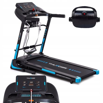 THUNDER Loopband - 18 km/u - 18 hellingsniveaus - 160 kg - THUNDER ELITE-DS-BLACK