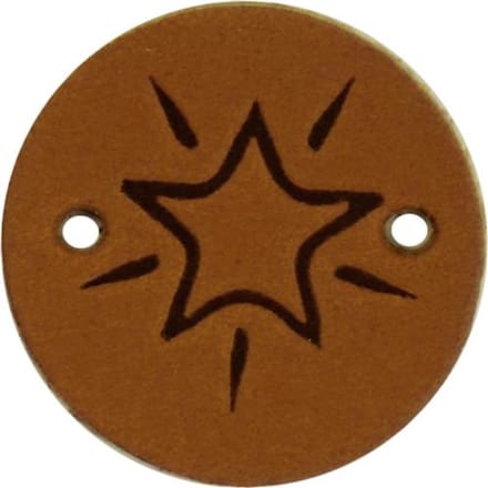 Durable Leren Label – Ster Opdruk – Duurzaam & Stijlvol (2 stuks)
