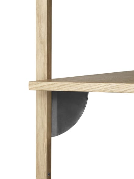 Ferm Living Sector Wandrek - eiken - zwart messing - 3 Wandplanken - breed