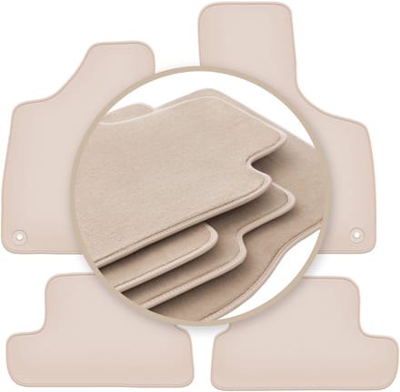PREMIUM beige matten voor: Audi TT II 8J cabrio, roadster, coupé 2006-2014