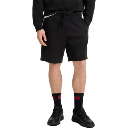 Sweatshorts met labelprint, model 'Nomario'