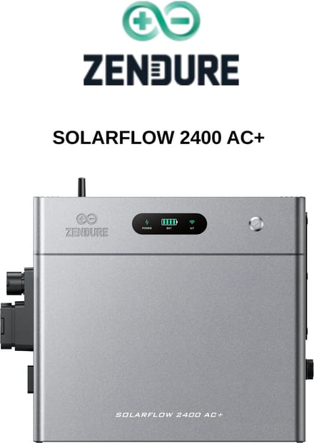 Zendure SolarFlow 2400 AC+ accu voor balkoncentrale, 2,4 kWh energieopslag