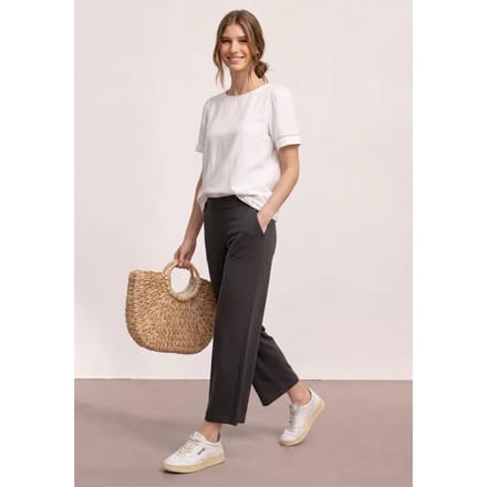 7/8 broek met wijde pijpen in Loose Fit