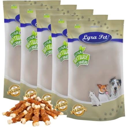 5 kg Lyra Pet® calcium botten met kipfiletreepjes
