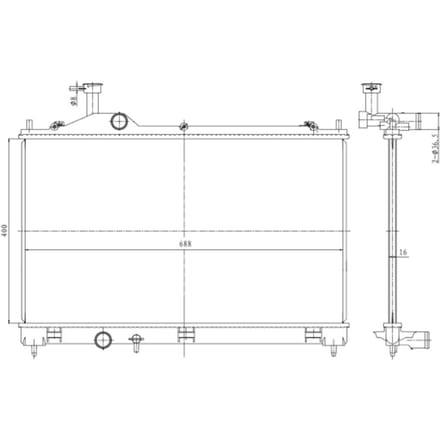 Radiator, motorkoeling NRF 550025