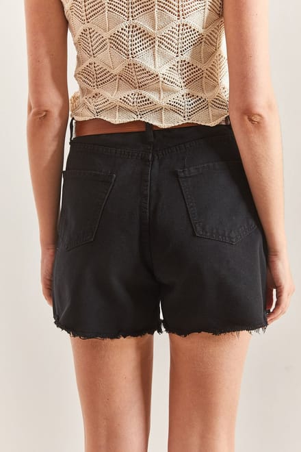Gepofte Jeans Shorts