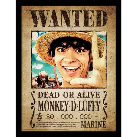 Wanddecoratie Pyramid One Piece Luffy Wanted