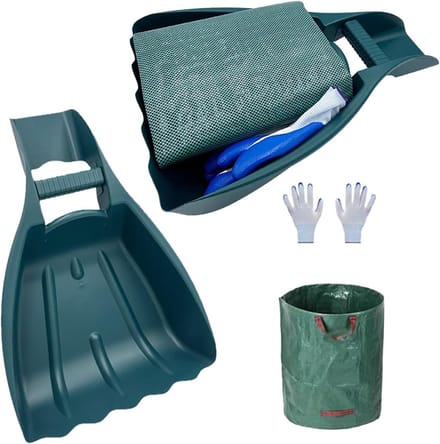 Bladgrijpers Tuinafval - Bladhark Opruimer - Gazon Onderhoud - Ergonomisch Ontwerp - 36 cm Breed - Groen