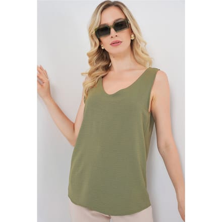 V-hals Pull-On Blouse