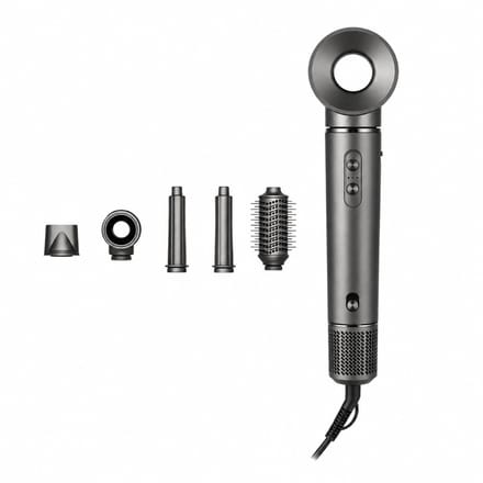 Snelle föhn - 1400 W - 3 warmte- en snelheidsstanden - blaasmond + diffuser - gunmetal