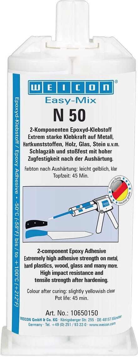WEICON Easy-Mix N50 – Epoxylijm 50 ml – Voor metaal en kunststof