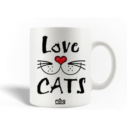 Mug en Céramique Citation Love Cats Aimer les chats