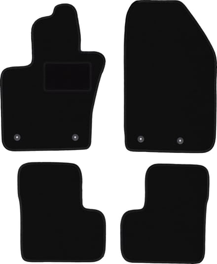 Zwarte velours vloermatten voor: Fiat 500X crossover (2014-2018)