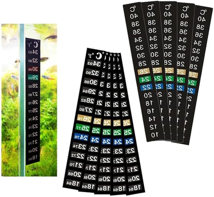 SolidKeus - Aquarium Watertemperatuurstickers, Set van 10 Stuks