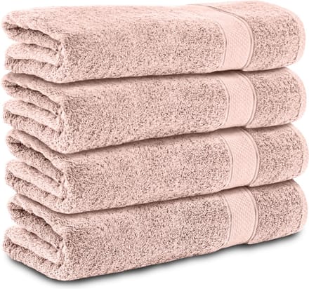 Komfortec Handdoekenset 4x Handdoek 50x100 cm - 100% Katoen -Rosa