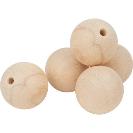 VBS Houten kogels halfgeboord "Ø 70 mm" - 5 stuks
