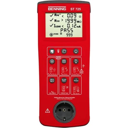 Benning ST 725 Apparaattester VDE-norm 0701-0702