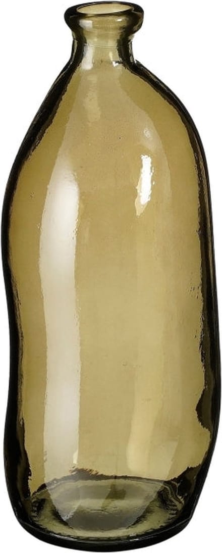 Mica Decorations Pinto Vaas - 13x13x35 cm - Glas - Taupe
