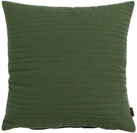 Uneven stitching army green cushion 45 x 45 cm