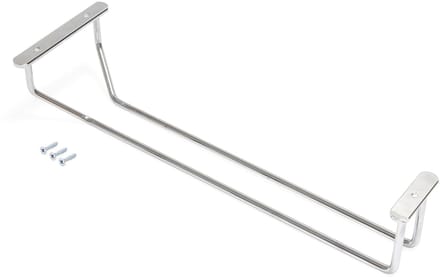 Emuca Supra 1-lijns meubelbekerhouder, lengte 340mm, Staal, Verchroomd
