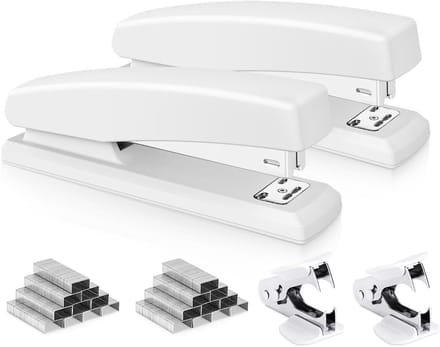 Nietmachine Set - Bureau Nietapparaat - Papier Verwerken - 3-in-1 Functies - 25 Vel Capaciteit - Wit
